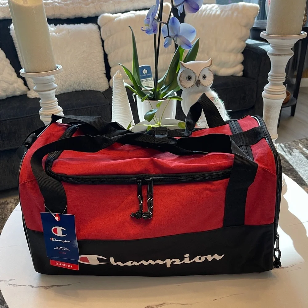 CHAMPION Prologue Duffel Bag In Red/Black (Unisex)